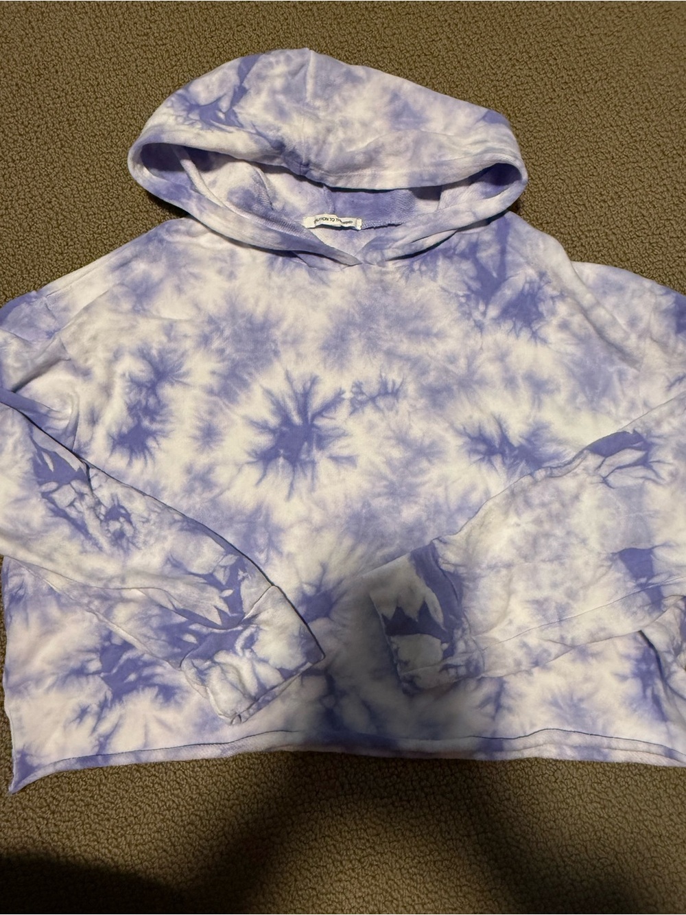 Caution To The Wind Lavender & White Tie-Dye Hoodie